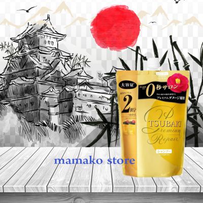 /Dầu gội Shiseido phục hồi tóc hư tổn Tsubaki Premium Repair Shampoo Refill / 600ml/dạng bịch