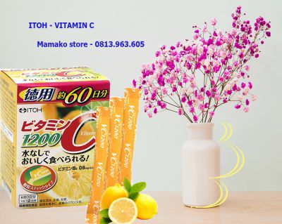 Vitamin C Itoht 2 tháng/date 2024/hàng nhật giúp bổ sung Vitamin C/60 gói dang sủi