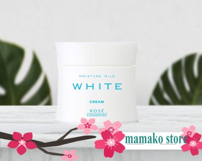 (25+) Kem dưỡng trắng da dạng sữa KOSE Moisture Mild White Cream 55g
