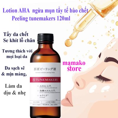 Lotion AHA Peeling tunemakers 120ml ngừa mụn tẩy tế bào chết Tương thích với mọi loại da