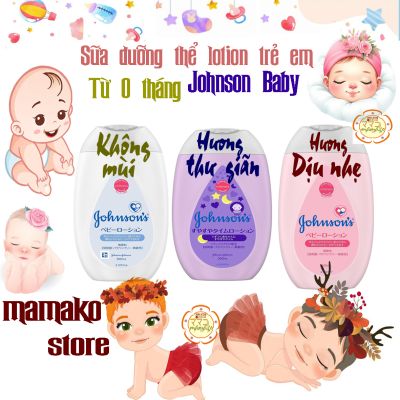 Sữa dưỡng thể Johnson Baby dành cho trẻ từ 0 tháng /3 màu / trắng/ Tím / Hồng / Dùng cho mặt và body 300ml /da nhạy cảm