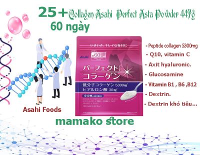 (2 Tháng) ( 25+ ) dạng bột Collagen Perfect Asahi Powder  date 2025