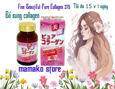 Viên uống collagen /Fine Beautiful Pure Collagen  Shark Chondroitin Chứa CoQ10 375 viên date 2025