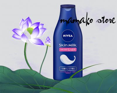 Sữa dưỡng da Nivea Skin Milk Moist 200ml – dành cho da khô/hàng nhật nội địa