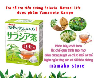 Trà Sức khỏe hỗ trợ tiểu đường Salacia dược phẩm Yamamoto Kampo 100% 3g x 20 gói